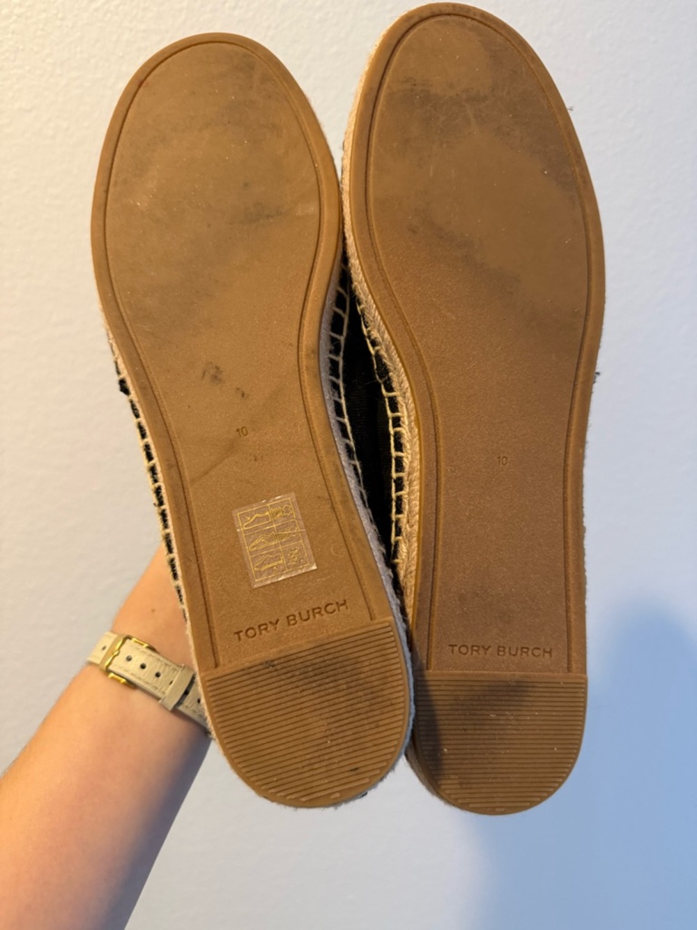 Tory Burch Size 10 Colorblock Flat Espadrilles - Picture 5 of 5